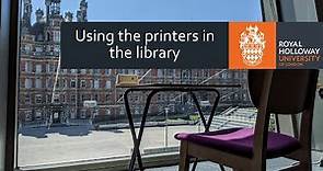 Using the printers in the Library