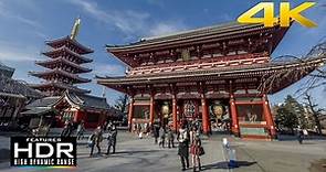 👘 [4K HDR] Walking To The Beautiful Senso-ji Temple in Asakusa | The Oldest Temple in Tokyo 🇯🇵