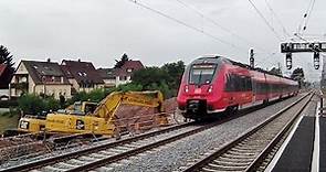 Eltersdorf mit ET 442 (Nürnberger S-Bahn, DB Regio) & Bauarbeiten zum viergleisigen Streckenausbau