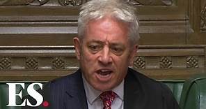 Order Order! John Bercow's best bellows as Speaker of the House of Commons