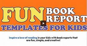 Creative Book Report Templates For Kids