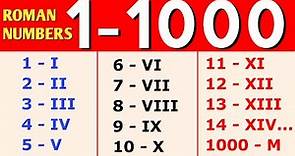 1 to 1000 Roman Numerals || Roman Numbers 1 to 1000