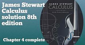 Complete Chapter 4 solution James Stewart Calculus 8th edition|| SK Mathematics