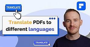 How to translate PDF files to different languages