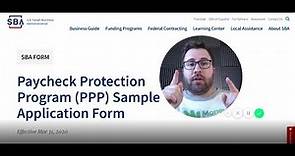 Paycheck Protection Program Sample Loan Application STEP BY STEP (FULL WALKTHROUGH)