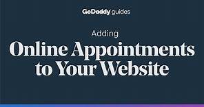 Adding Online Appointments to Your Website - GoDaddy Website Builder