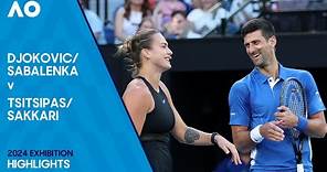 Djokovic/Sabalenka v Tsitsipas/Sakkari Full Match | Australian Open 2024 Exhibition
