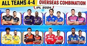 IPL 2024 All Teams 4-4 Confirmed Overseas (Foreign) Players in Playing 11 | IPL 2024 Foreign Players