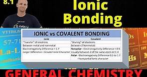 8.1 Ionic Bonding | General Chemistry
