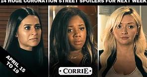 14 Huge Coronation Street spoilers for next week from April 15th to 19th #corrie #spoilers #2024