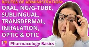Routes of administration: Oral, NG/G-tube, Sublingual, Transdermal, Inhalation - Pharm | @LevelUpRN