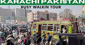 Karachi Pakistan Walking EXTREME BUSY Streets