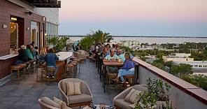 Rooftop Breakfast at the Hotel Melby in Melbourne, Florida.