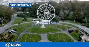 DRONEVIEW7 over SF's Golden Gate Park Ferris wheel