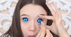 Putting In 4 (HUGE) Sclera Color Contacts For The First Time (Tips for you too!) ... Fiona Frills