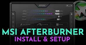 How To Setup MSI Afterburner & On Screen Display (2021)