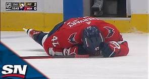 Washington Capitals Defenceman Martin Fehervary Leaves Game After Taking Shoulder To The Head