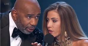 Miss Costa Rica bromea con Steve Harvey