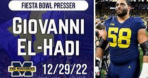 Giovanni El-Hadi on playing early, offensive line culture, Fiesta Bowl | Michigan Football