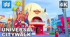 [4K] Universal City Walk Hollywood in Los Angeles, California USA - Walking Tour & Travel Guide 🎧