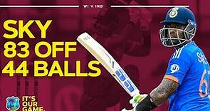 Sensational SKY | Suryakumar Yadav Hits Brilliant 83 | West Indies v India 3rd T20I
