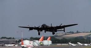 Lancaster, Spitfire & Hurricane Flypast/Land/Takeoff Bristol Airport with ATC! BBMF *RARE*