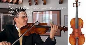 Douglas Cox violin, 2016, #922, Brattleboro, Vermont / Cristian Fatu / at the Metzler Violin Shop