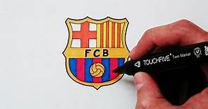 Cómo dibujar el escudo del Barcelona explicado paso a paso