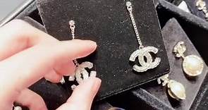 JMC 精品事件簿 - Chanel水鑽垂墜耳環 必收藏款，怎麼戴就怎麼美 360度閃亮亮，雙面都有鑽的CC😘😘...