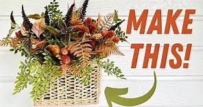 How to Make a Fall Door Basket/ Fall Floral Basket Tutorial