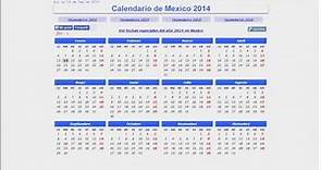 Calendario de México 2014