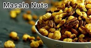Spicy Mixed Nuts with Raisins | Masala Nuts | Easy Roasted Nuts Recipe | Roasted Mixed Nuts