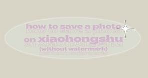 how to save photo from xiaohongshu (without watermark!)