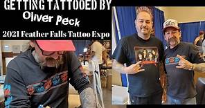Getting Tattooed By Oliver Peck - 2021 Feather Falls Tattoo Expo - Ink Master