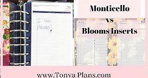 Changing My Planner's Daily Inserts - Franklin Covey Coupon | Blooms vs Monticello Two Pages One Day