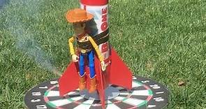 Toy Story Rocket Launch, See Woody fly through the air on the big one rocket.