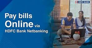 Pay bills online via HDFC Bank NetBanking