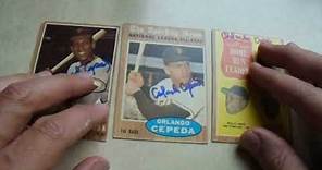TTM Recap Week of 5-14-23 with 35 Autographs from 9 People 3 1962 Orlando Cepeda Signed Cards