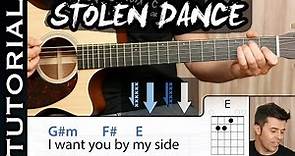 Cómo tocar Stolen Dance en guitarra acústica tutorial completo