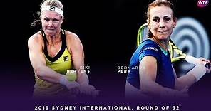 Kiki Bertens vs. Bernarda Pera | 2019 Sydney International Round of 32 | WTA Highlights