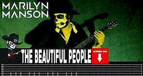 【MARILYN MANSON】[ The Beautiful People ] cover by Masuka | LESSON | GUITAR TAB