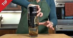 How to Pour the Perfect Guinness from a Can - CHOW Tip