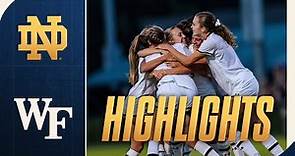 Irish Start ACC Play Strong with Win | Highlights vs Wake Forest | Notre Dame Women's Soccer