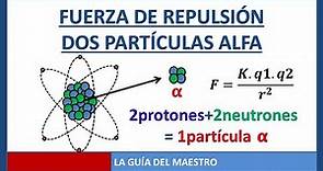 Fuerza de repulsión entre dos partículas alfa
