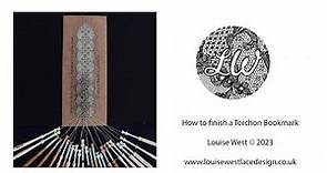 How to finish a Torchon bookmark in bobbin lace