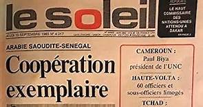 IL Y A 54 ANS, paraissait le premier numéro du quotidien national sénégalais: Le Soleil, les p