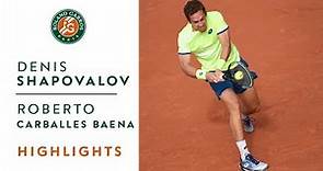 Denis Shapovalov vs Roberto Carballes Baena - Round 2 Highlights I Roland-Garros 2020