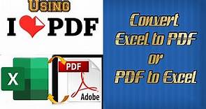 Excel To Pdf & Pdf To Excel Converter | Using ilovepdf | FIXITSOLUTION