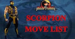 Mortal Kombat 4 - Scorpion Move List