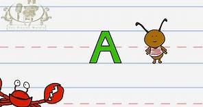 Write the letter A | Alphabet Writing lesson for children | The Singing Walrus
